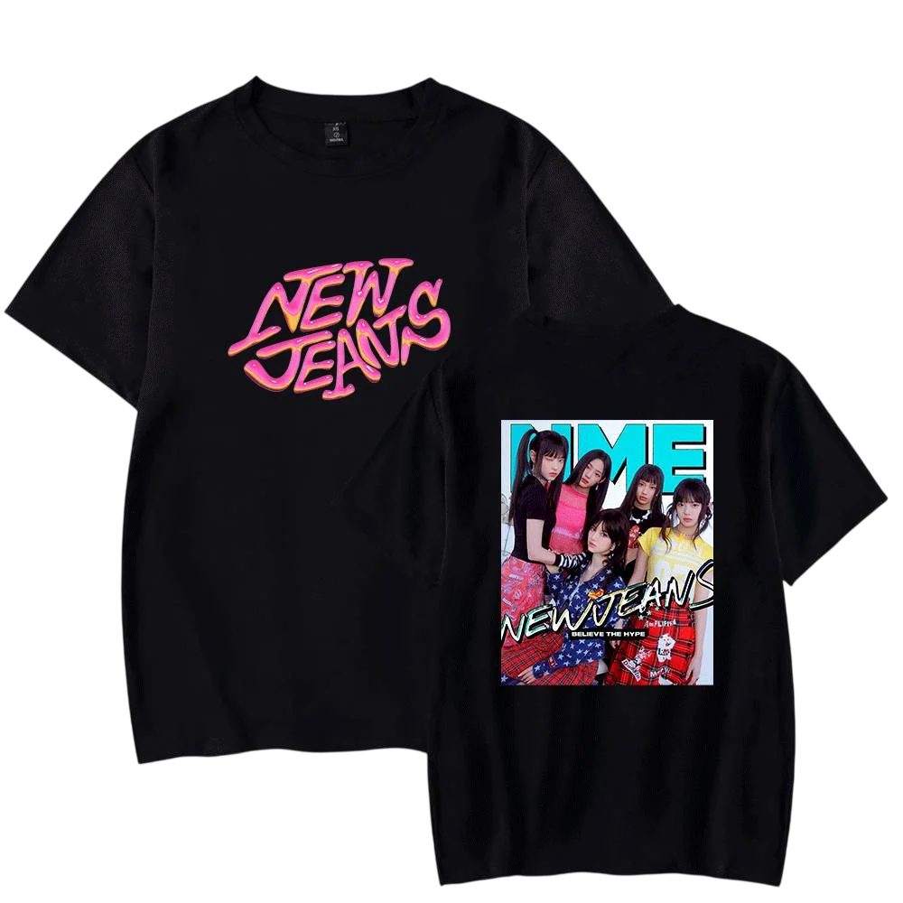 NewJeans T-Shirt where fandom imagery is visible