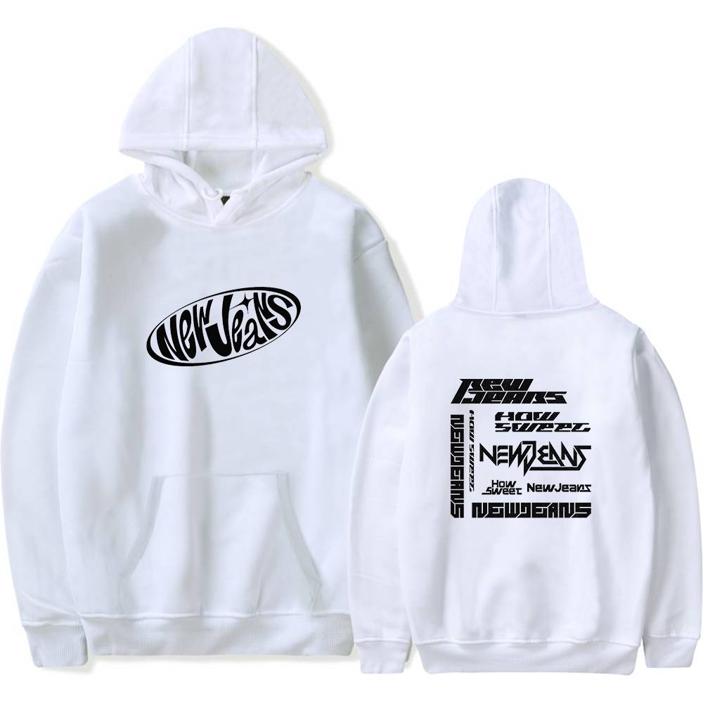 newjeans How Sweet Repeat Logo Hoodie
