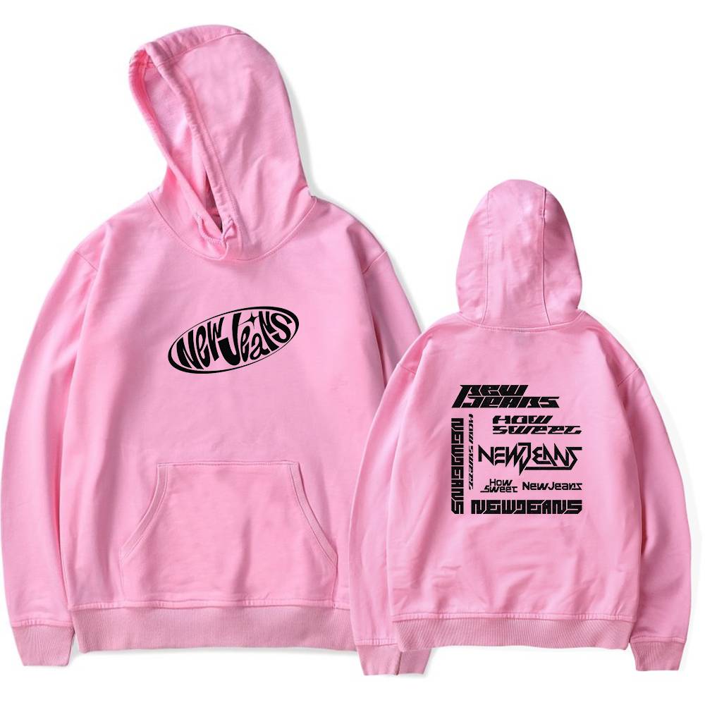 newjeans How Sweet Repeat Logo Hoodie