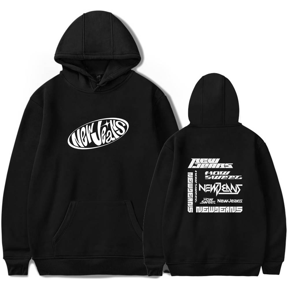 newjeans How Sweet Repeat Logo Hoodie